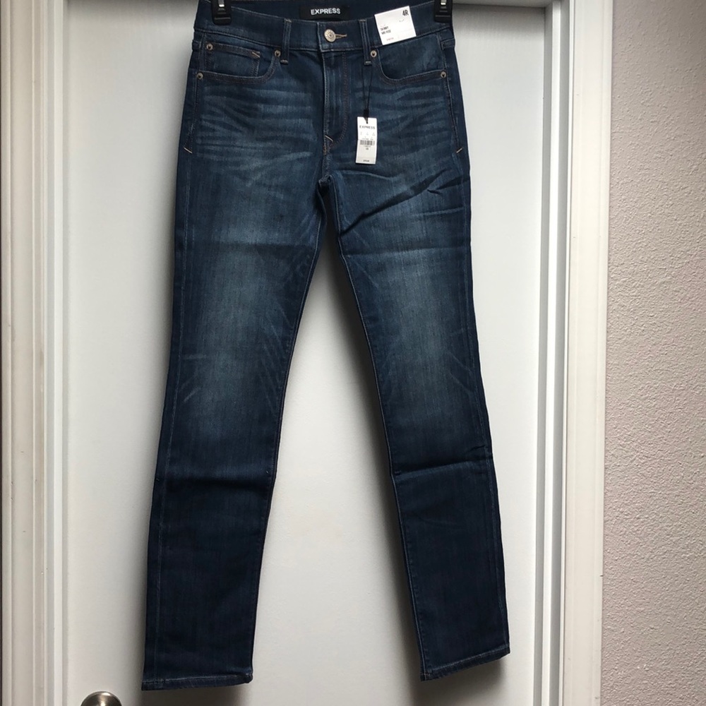 NWT Express medium wash stretch skinny jeans 4R